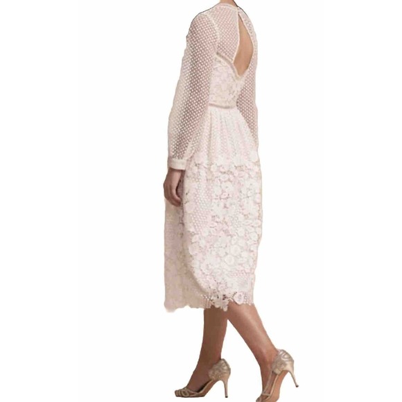 Anthropologie x BHLDN Edina Tea Length Midi Dress- Wedding- Easter- Formal- LIT! - Picture 2 of 16